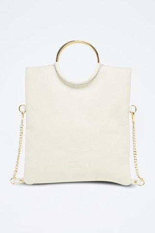Sac à main en cuir Jany - Blanc