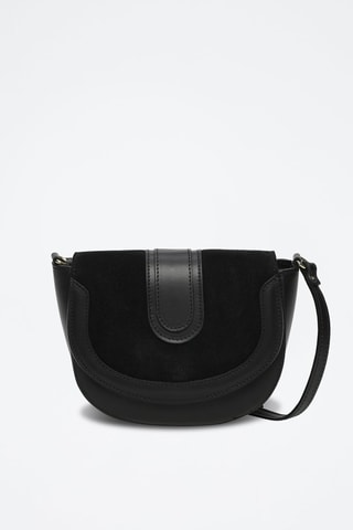 Sac bandoulière en cuir de vachette  Gwen - Noir