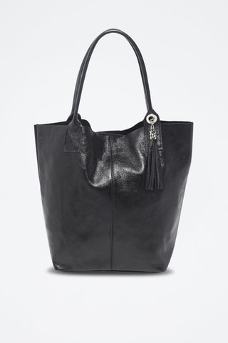 Sac porté épaule en cuir Yana - Noir
