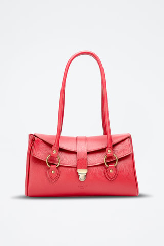 Sac porté épaule en cuir Zea - Rouge