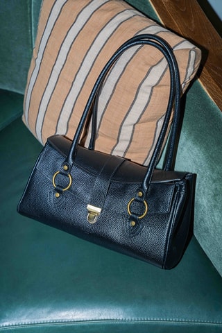 Sac porté épaule en cuir Zea - Noir