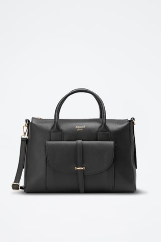 Sac à main en cuir Roux - Noir