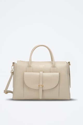 Sac à main en cuir Roux - Blanc