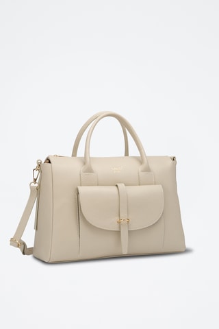 Sac à main en cuir Roux - Blanc