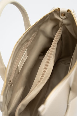 Sac à main en cuir Roux - Blanc
