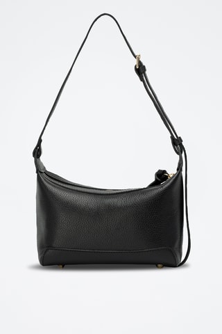 Sac porté épaule en cuir Gaia  - Noir