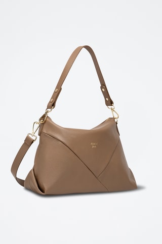 Sac porté épaule en cuir Arden  - Marron