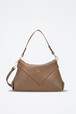 Sac porté épaule en cuir Arden  - Marron