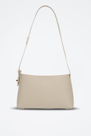 Sac porté épaule en cuir Goldie - Blanc
