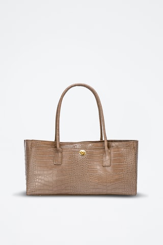 Sac porté épaule en cuir Orla - Taupe