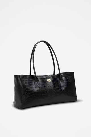 Sac porté épaule en cuir Orla - Noir