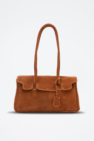 Sac porté épaule en nubuck Dunn - Marron
