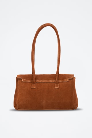 Sac porté épaule en nubuck Dunn - Marron