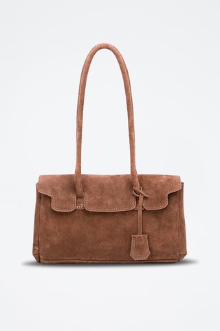 Sac porté épaule en nubuck Dunn - Marron