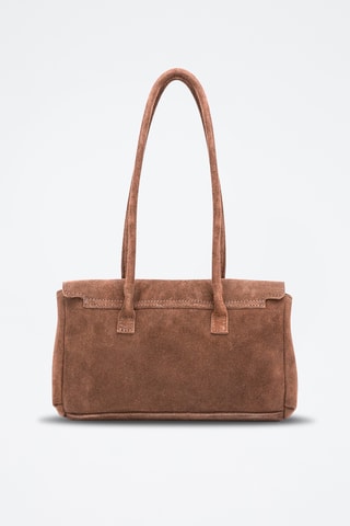 Sac porté épaule en nubuck Dunn - Marron
