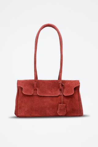 Sac porté épaule en nubuck Dunn - Bordeaux