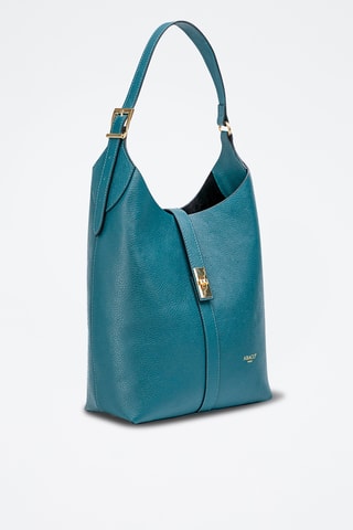Leren Trendy Handtas Jora - Pauwblauw