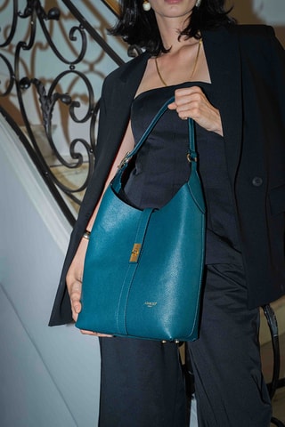 Leren Trendy Handtas Jora - Pauwblauw