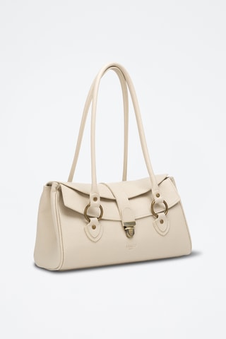 Sac porté épaule en cuir Zea - Blanc