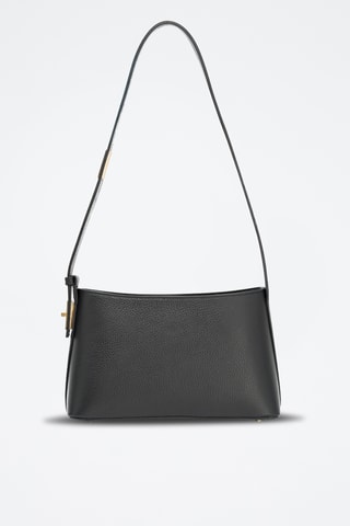 Sac porté épaule en cuir Goldie - Noir