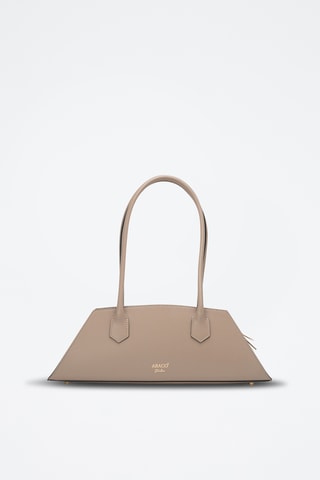 Sac porté épaule en cuir Opal  - Taupe