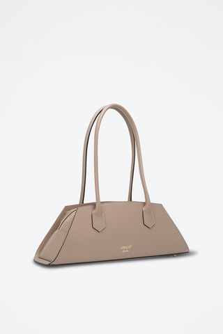 Sac porté épaule en cuir Opal  - Taupe