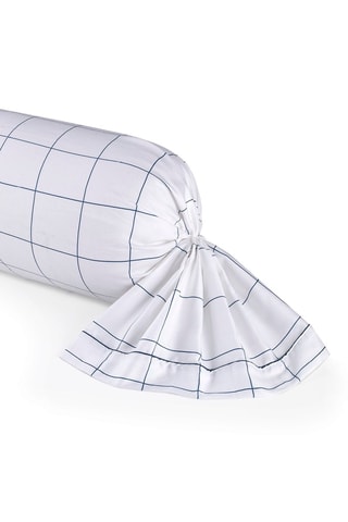 Taie de traversin en satin de coton 80 fils/cm² Caren - Blanc