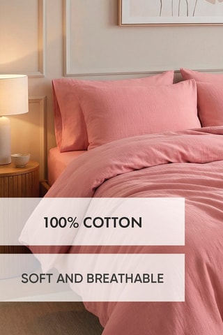 Taie de traversin en gaze de coton 85 fils/cm² - Rose