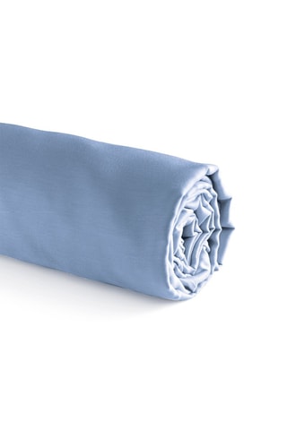Drap-housse en lin - Bleu clair