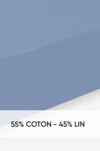 Drap-housse en lin - Bleu clair