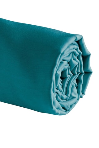 Drap-housse en satin de coton 200 fils/cm² Aurore - Vert