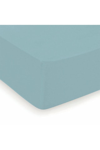 Drap-housse en satin de coton 200 fils/cm² Aurore - Vert clair