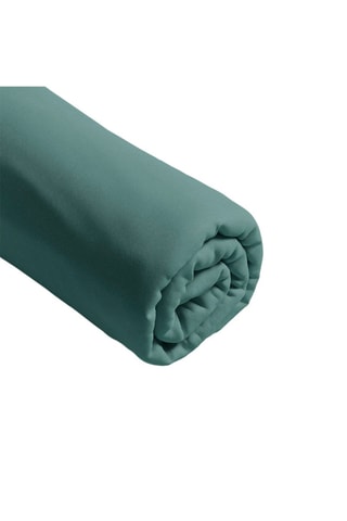 Drap-housse en gaze de coton 80 fils/cm² Uni - Vert