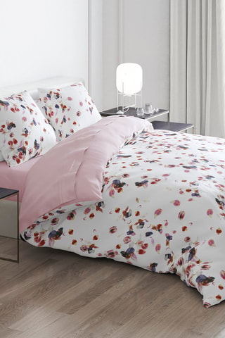 2 taies d'oreiller en satin de coton 80 fils/cm² Aurore - Blanc