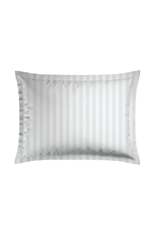 2 taies d'oreiller en satin de coton 200 fils/cm² Jardin de roses - Vert thym et rose