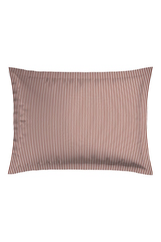 2 taies d'oreiller en satin de coton 80 fils/cm² Fleurs des Champs - Bordeaux
