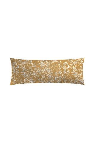Taie d'oreiller en satin de coton 200 fils/cm² Birds - Jaune et blanc