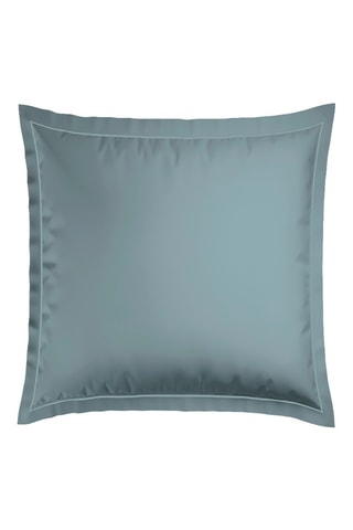 2 taies d'oreiller en satin de coton 80 fils/cm² - Bleu