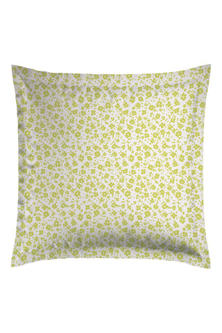 2 taies d'oreiller en satin de coton 200 fils/cm² Eglantine - Citron