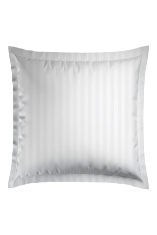 2 taies d'oreiller en satin de coton 80 fils/cm² Dobby - Blanc
