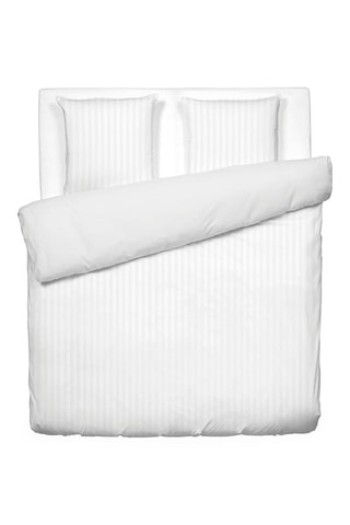 Parure de couette en satin de coton 80 fils/cm² Dobby - Blanc