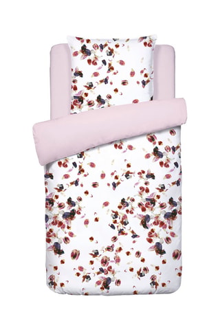 Parure de couette en satin de coton 200 fils/cm² Aurore - Blanc
