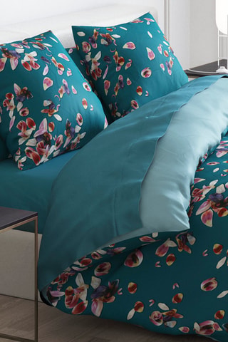 Parure de couette en satin de coton 80 fils/cm² Aurore - Vert
