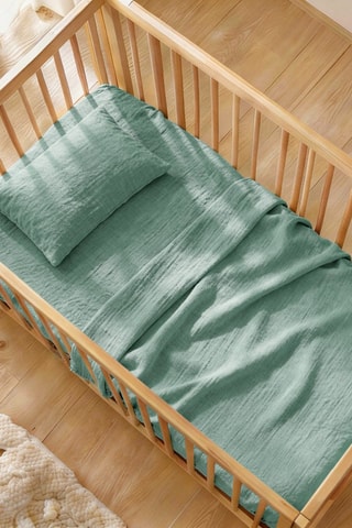 Parure de couette en gaze de coton 85 fils/cm² Uni - Vert