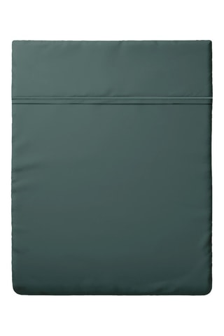 Drap plat  en satin de coton 80 fils/cm² Uni - Vert