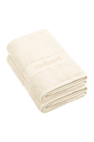 2 draps de douche - Ivoire - 70 x 140 cm