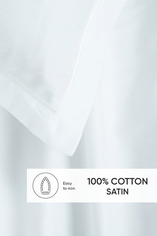 Parure de draps en satin de coton 80 fils/cm² Uni 1 baratta - Blanc