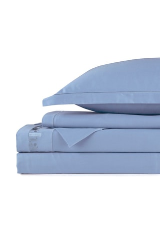 Parure de draps en satin de coton 80 fils/cm² - Bleu cobalt
