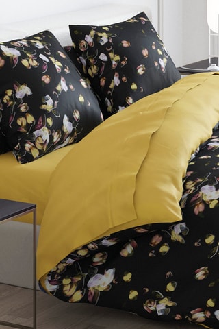 Housse de couette en satin de coton 80 fils/cm² Aurore - Jaune
