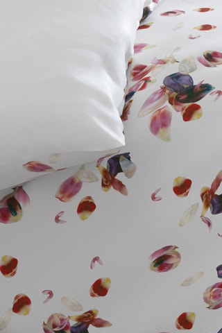 Housse de couette en satin de coton 80 fils/cm² Aurore - Blanc